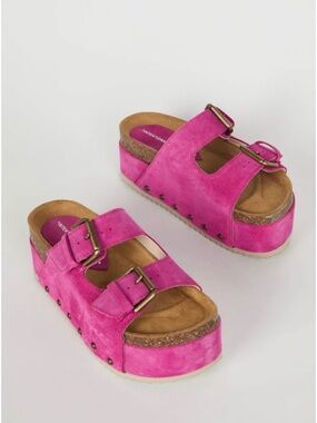 Free People Suede Platform Sandal